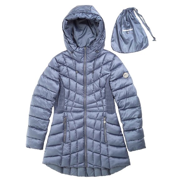 New With Tags Women's Bernardo Women's Quilted Jacket Coat Blue XS - Picture 1 of 12